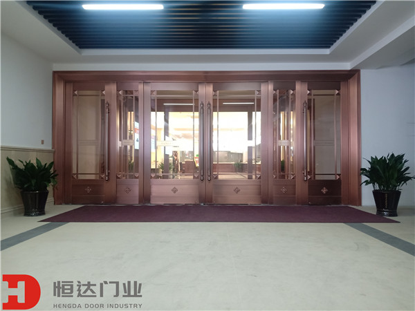 三利莫麗斯酒店仿銅感應門及地彈門